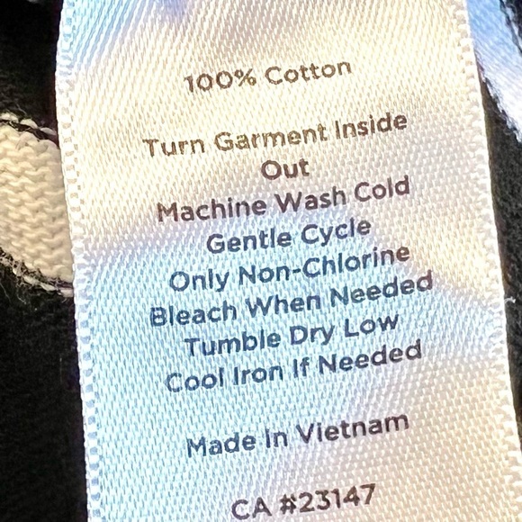 T by Talbots Women Black white stripes Pullover Sweater short sleeves size XS - Picture 10 of 10